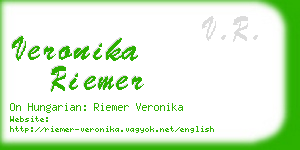 veronika riemer business card